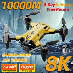 2024 New M5 Drone 8K Professional Triple Camera Brushless Motor Optical Flow Positioning Foldable Quadcopter RC Dron Toys Gifts 2